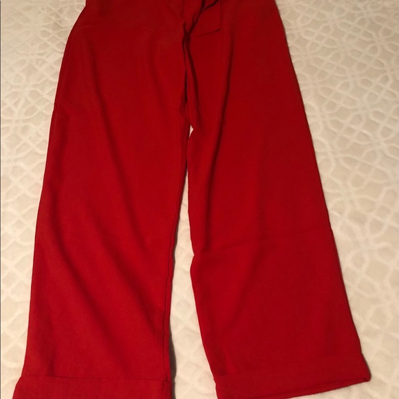 High Waist Tie Side Pants with Pockets - Picture 2 of 4